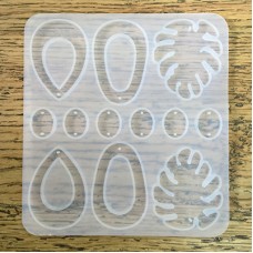 130x120mm Silicone Earring Pendant Drop Mould - 4 Shapes