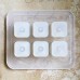 16mm x 6 Compartment Food Grade Silicone Bicone Resin Bead Mould w-Hole