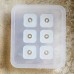16mm x 6 Compartment Food Grade Silicone Bicone Resin Bead Mould w-Hole