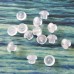 6mm Flat Pad Clear Hypoallergenic Resin Earposts with Silicone Earnuts 
