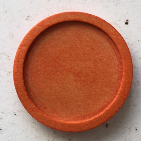 30mm (25mmID) Wooden Round Pendant Bezel Settings - Orange 