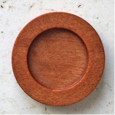 23mm (15mmID) Wooden Round Pendant Bezel Settings - Red Coffee Brown - Pack of 6
