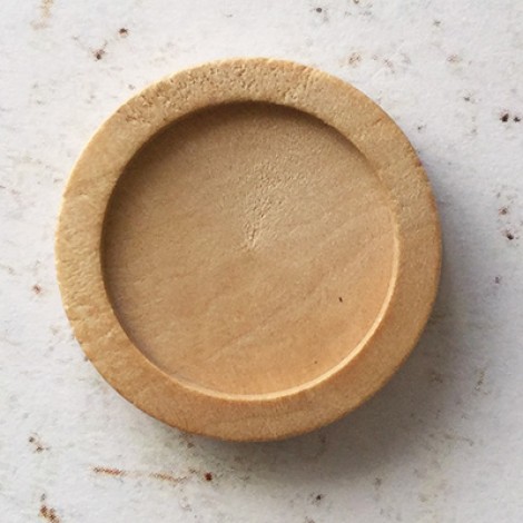 20mm (15mmID) Wooden Round Pendant Bezel Settings - Natural Beech