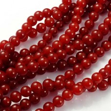 10mm Fire Brick Carnelian Round Gemstone Beads - Per strand