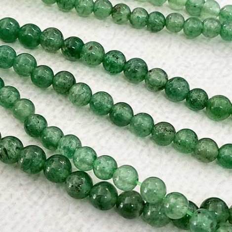 4mm Round Green Aventurine Beads - Strand 4mm Round Green Aventurine Beads - Strand