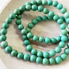 4mm Green Magnesite Round Gemstone Beads - 16 inch strand