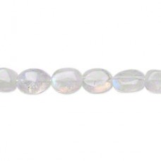 8x6 -12x6mm Rainbow Moonstone Flat Oval Beads