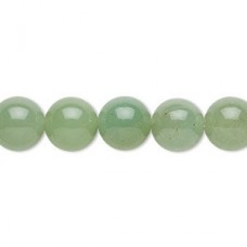 8mm Natural Med-Dark Aventurine Round Beads