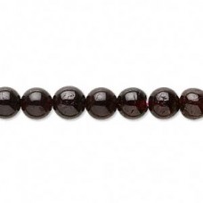 6-7mm Garnet Round Gemstone Beads