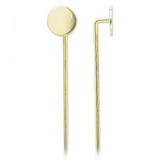 2.75" (7cm) Gold Plated Stickpin with 8mm Flat Pad