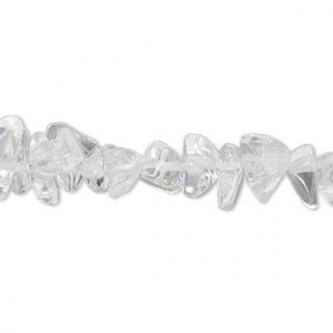 Natural Crystal Quartz Medium Chip Beads - per 15-16" Strand
