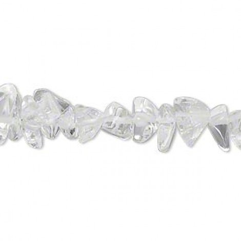 Natural Crystal Quartz Medium Chip Beads - per 15-16" Strand Natural Crystal Quartz Medium Chip Beads - per 15-16" Strand