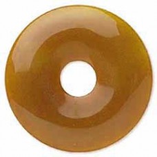 50mm Red Agate Gemstone Focal Bead Donut - Each