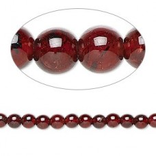 3-4mm Garnet Handcut Round Gemstone Beads 