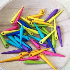 22mm Mixed Colour Acrylic Opaque Spike Drops - Pack of 100