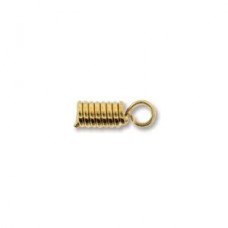 Coil End for 1.5-1.9mm Cord - Gold Plated