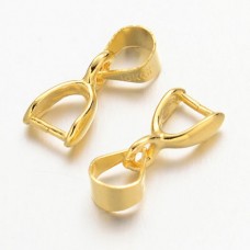 12mm Gold Plated Pinch Bails with Loop
