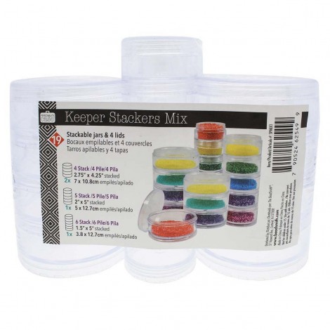 Beadsmith Stack Jar 4pc Assortment Beadsmith Stack Jar 4pc Assortment