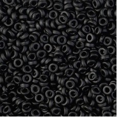 3mm Miyuki Spacer Beads - Opaque Matte Black - 10gm