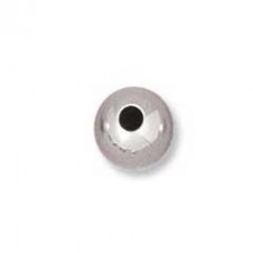 6mm Seamless Lightweight Sterling Silver Round Beads with 1.8mm hole - Pack of 2