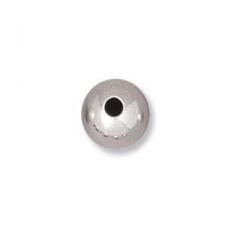 7mm Sterling Silver Round Beads w/1.8mm hole - Pack of 2