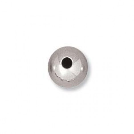 7mm Sterling Silver Round Beads w/1.8mm hole - Pack of 2
