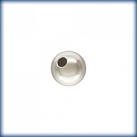 2mm Sterling Silver Standard Weight Round Seamless Spacer Beads - .9mm hole