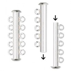32mm Sterling Silver 5-Loop Slide Clasp - Each