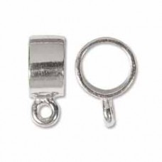 9.5x5mm Sterling Silver Pendant Ring Slide w/Loop - each