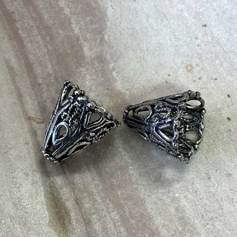 12mm Sterling Silver Handmade Cones - Each