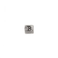 3.5mm Sterling Silver Letter Bead - B