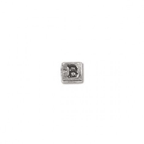 3.5mm Sterling Silver Letter Bead - B
