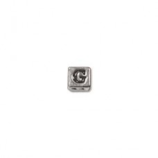3.5mm Sterling Silver Letter Bead - G