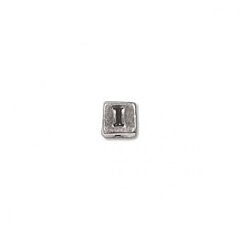 3.5mm Sterling Silver Letter Bead - I