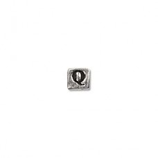 3.5mm Sterling Silver Letter Bead - Q