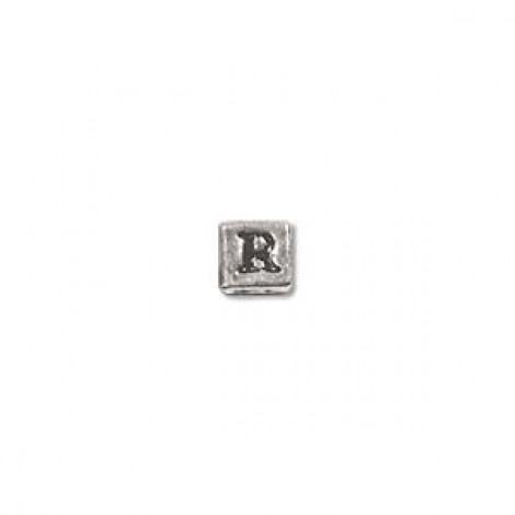 3.5mm Sterling Silver Letter Bead - R