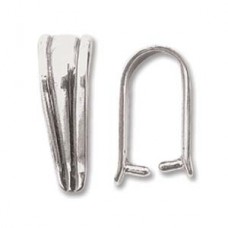 12x4.5mm Sterling Silver Front Pinch Bail