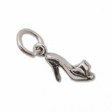 15mm Sterling Silver High Heel Charm w/Loop - Each
