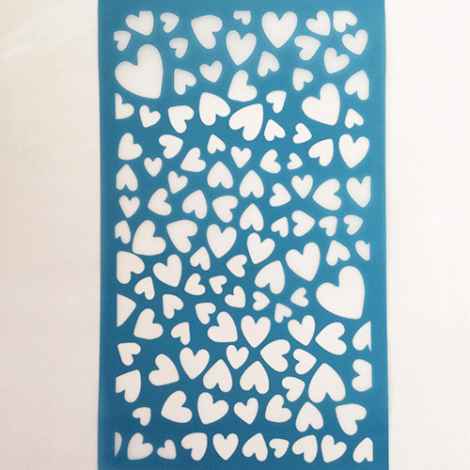 80x140mm Silk Screen Sheet - Love Hearts
