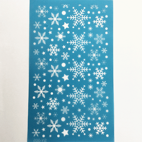 80x140mm Silk Screen Sheet - Snowflakes