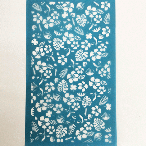 80x140mm Silk Screen Sheet - Tropical Flowers
