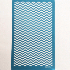 80x140mm Silk Screen Sheet - Waves