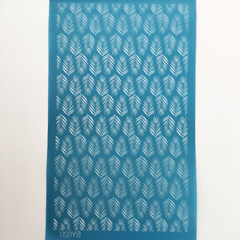 80x140mm Silk Screen Sheet - Palm Fronds