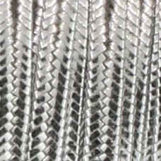 2.5mm Rayon Soutache Cord - Smooth Silver Metallic - Per 2 metres