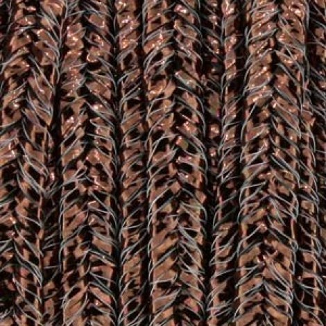 2.5mm Rayon Soutache Cord - Metallic Textured Bronze