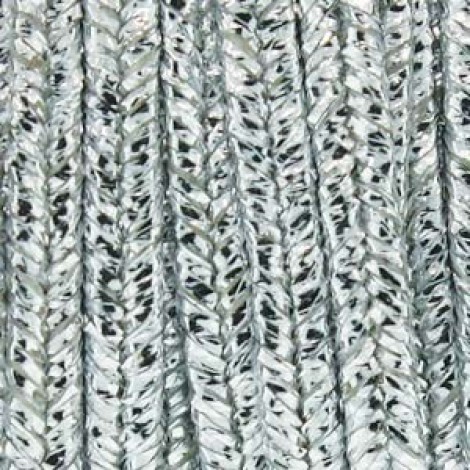 2.5mm Rayon Soutache Cord - Metallic Textured Silver