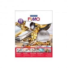 Staedtler Fimo Leaf Foil Sheets - Silver - Pk of 10 Sheets