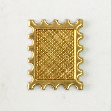 22mm Raw Brass Bezel - Postage Stamps - Pack of 6 22mm Raw Brass Bezel - Postage Stamps - Pack of 6