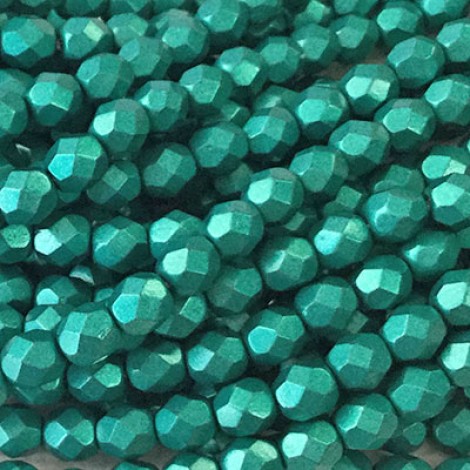 6mm Czech Firepolish Beads - Metallic Arcadia - Pack of 20