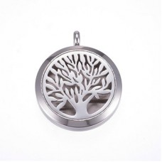 30mm (22.5mm ID) 316 Stainless Steel Essential Oil Diffuser Floating Locket - Tree of Life